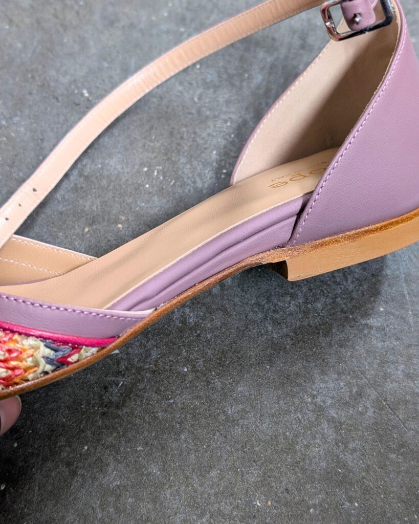 PAXOS ballerina sandalo in rafia multicolore