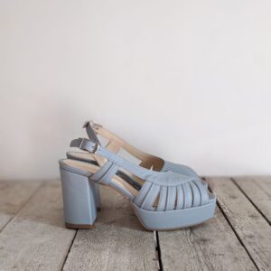 Alessia sandalo nappa azzurro baby con plateau