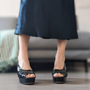 Alessia sandalo da donna con plateau in nappa nero