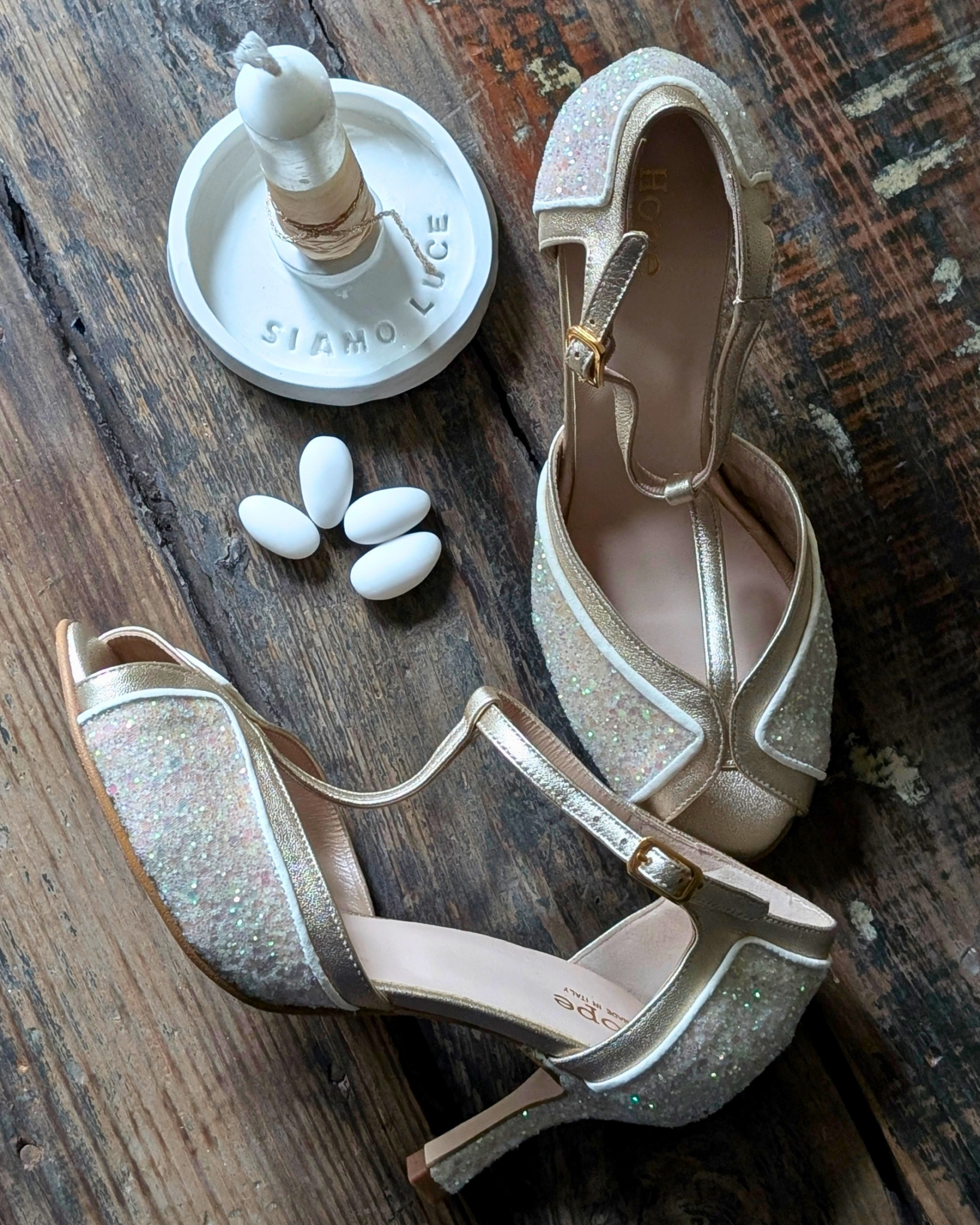 Anafi glitter burro da sposa