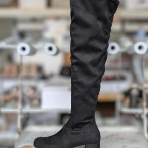 Nadia Stivale cuissard nero in camoscio elasticizzato
